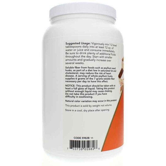Whole Psyllium Husks Powder, NOW
